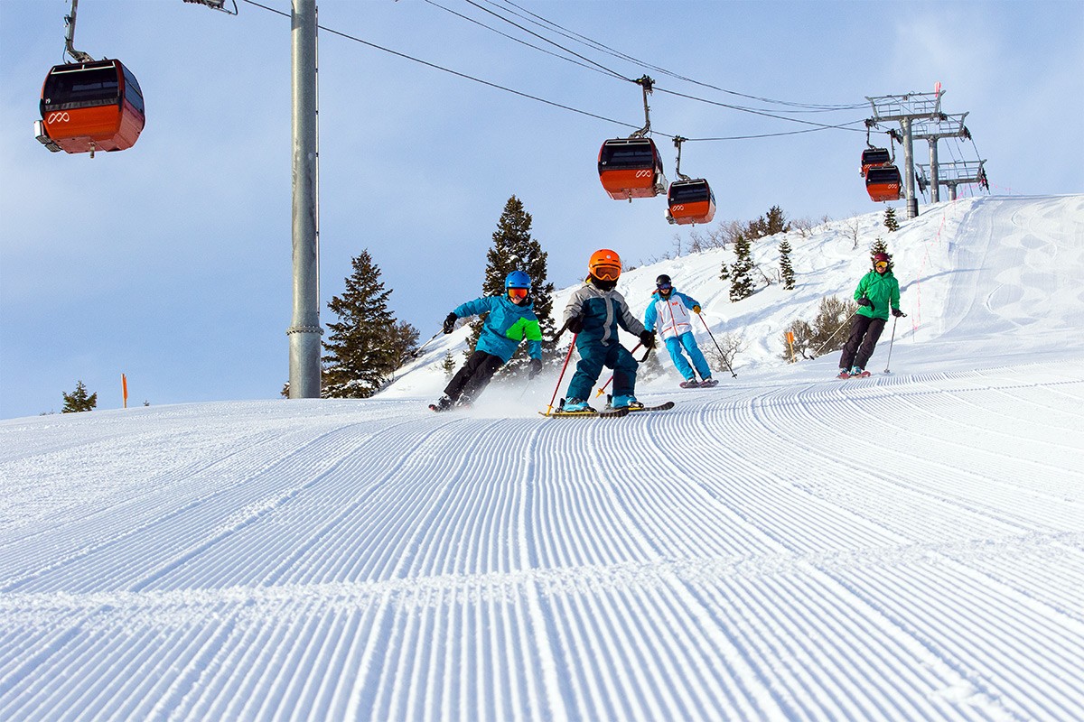 Park City - Kids on Freshly Groomed Runs © Andrew Braden Park City - Kids on Freshly Groomed Runs © Andrew Braden