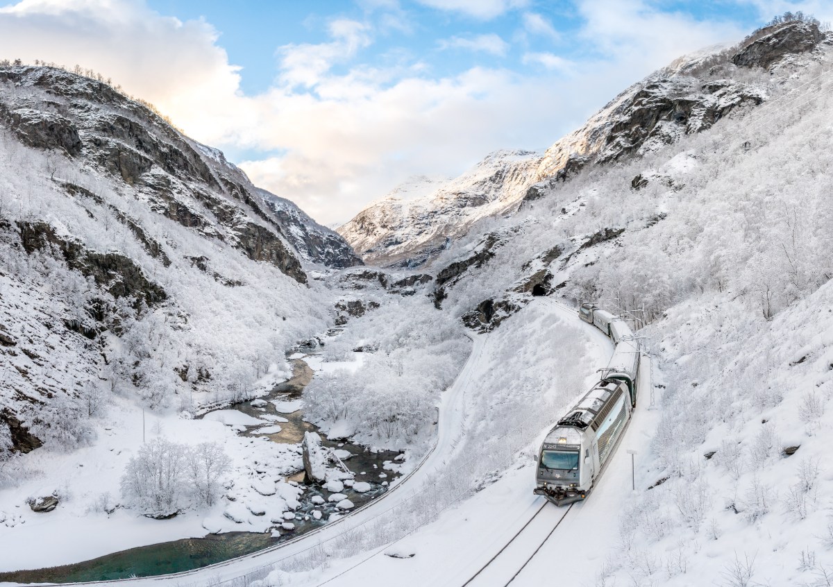 The Flåm Railway passing through a magical landscape © Sverre Hjornevik