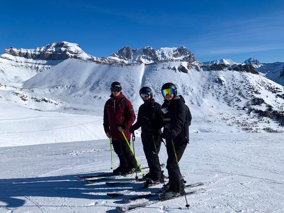 Sales Consultants, Phoebe and Jack with Assistant Operations Manager Anna in Banff