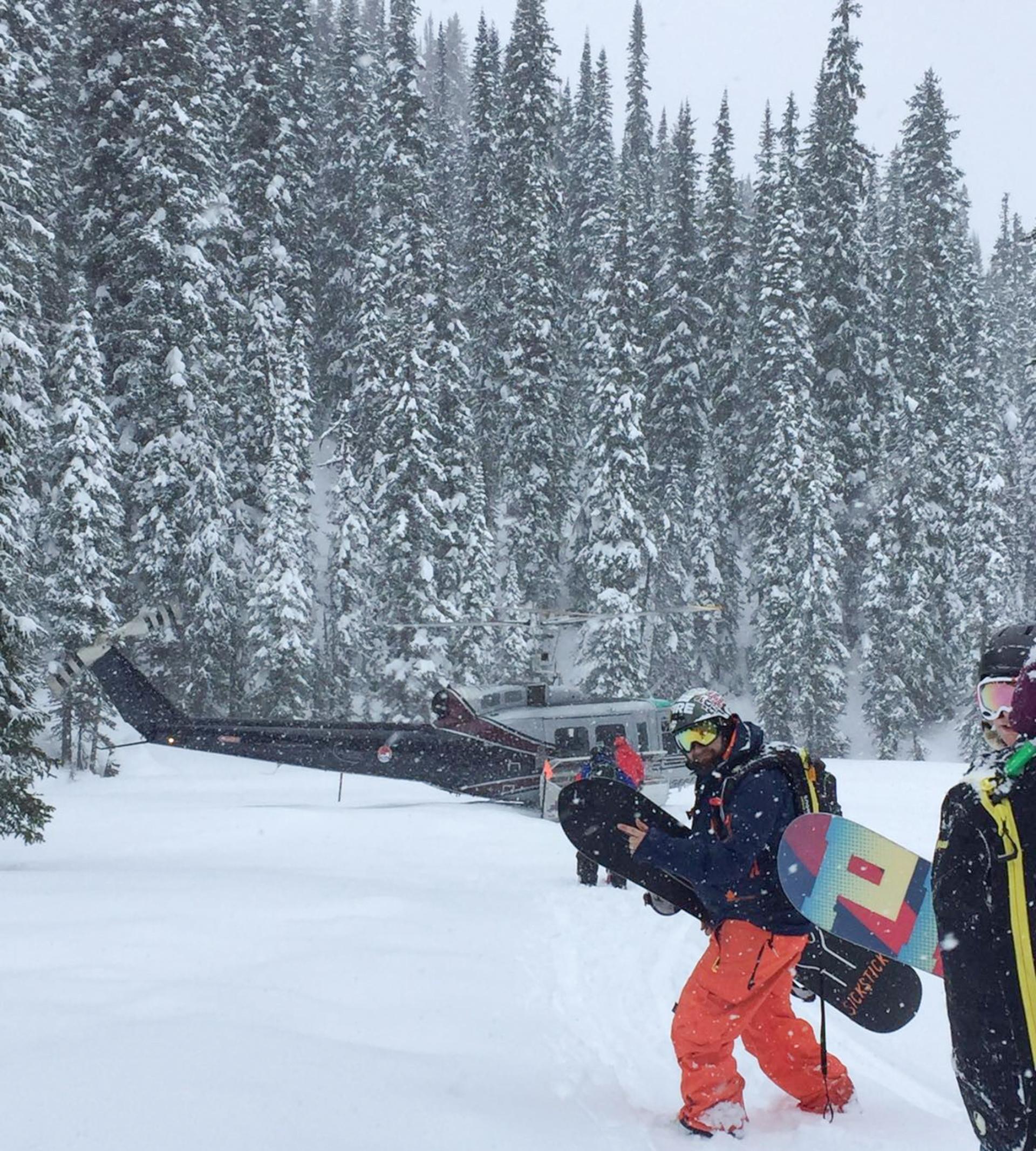 Andy Knights moments before embarking on Revelstoke’s epic Selkirk Tangiers Heli Skiing experience Andy Knights moments before embarking on Revelstoke’s epic Selkirk Tangiers Heli Skiing experience