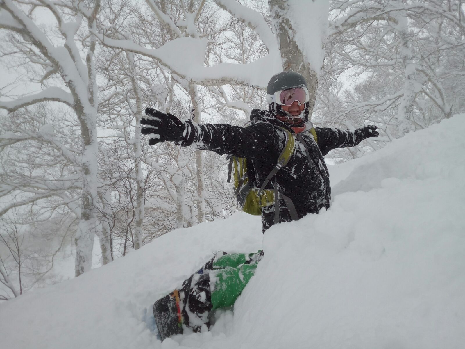 Customer Tony Prescott discovered metres of light, fluffy powder while tree skiing in Rusutsu in 2018 Customer Tony Prescott discovered metres of light, fluffy powder while tree skiing in Rusutsu in 2018