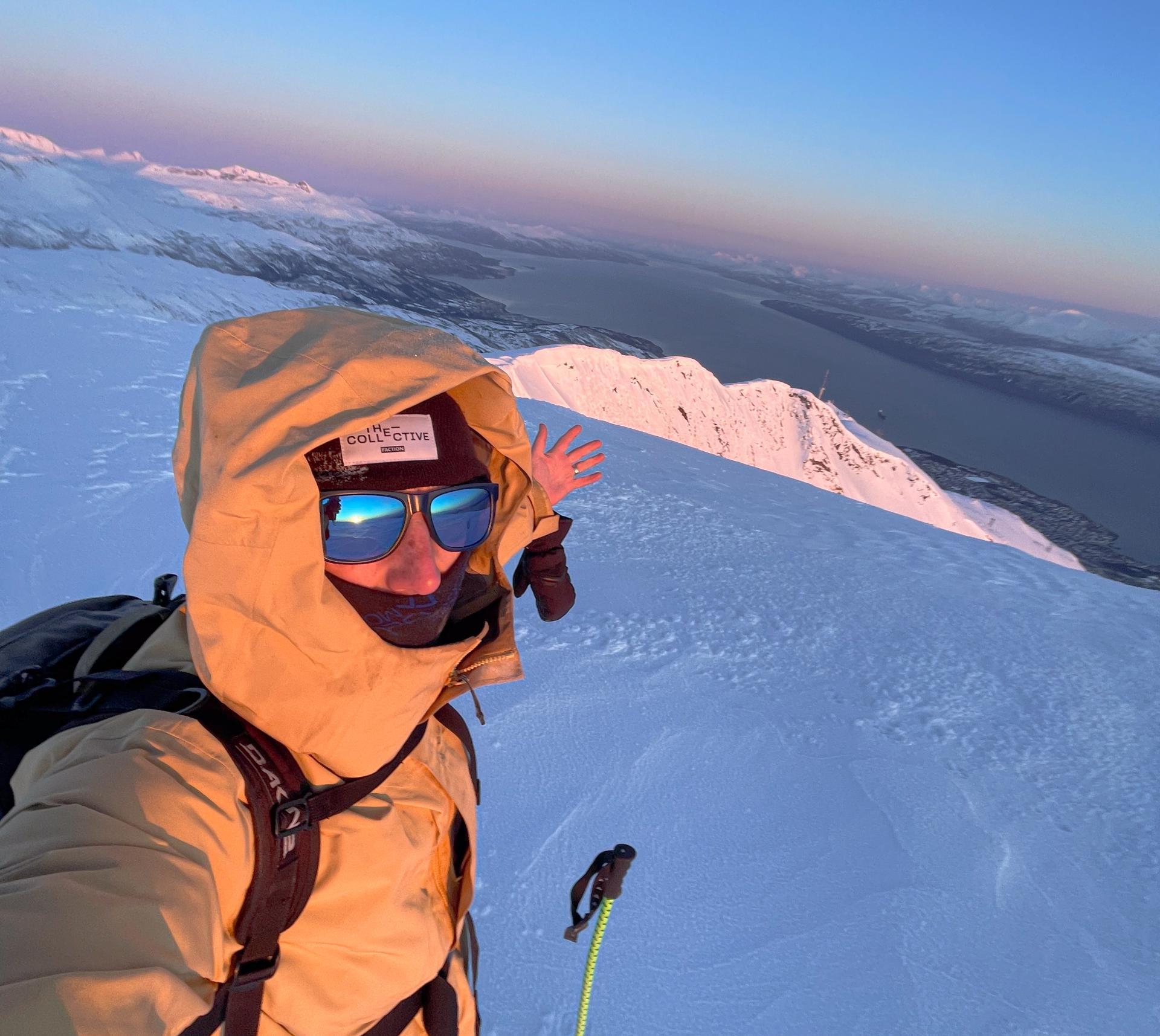 A sunrise like no other, Sales Consultant Andy Evans enjoying the views after hiking up 1000 metres+ to catch a frosty sunrise in Narvik, 2025 A sunrise like no other, Sales Consultant Andy Evans enjoying the views after hiking up 1000 metres+ to catch a frosty sunrise in Narvik, 2025