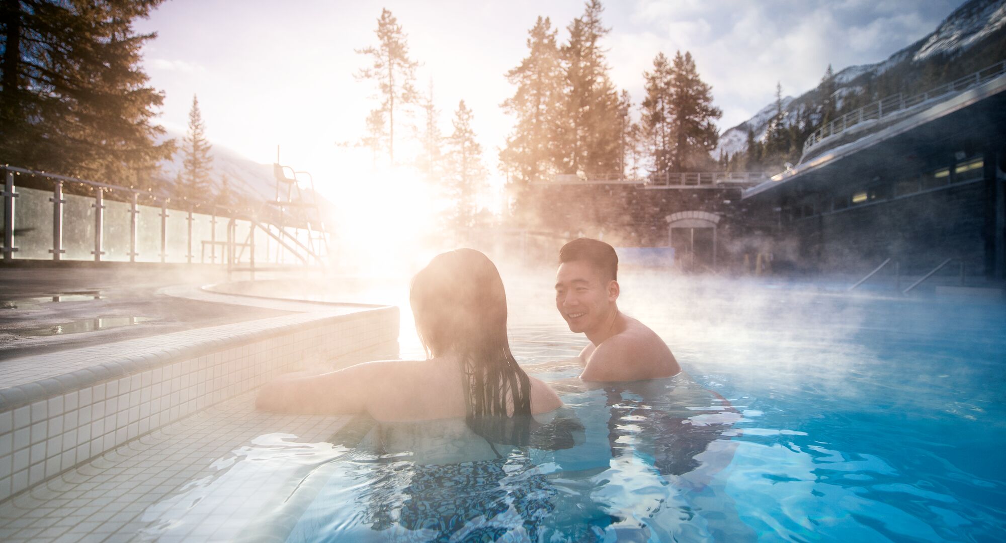 Relax into the steam of Banff Upper Hot Springs Relax into the steam of Banff Upper Hot Springs