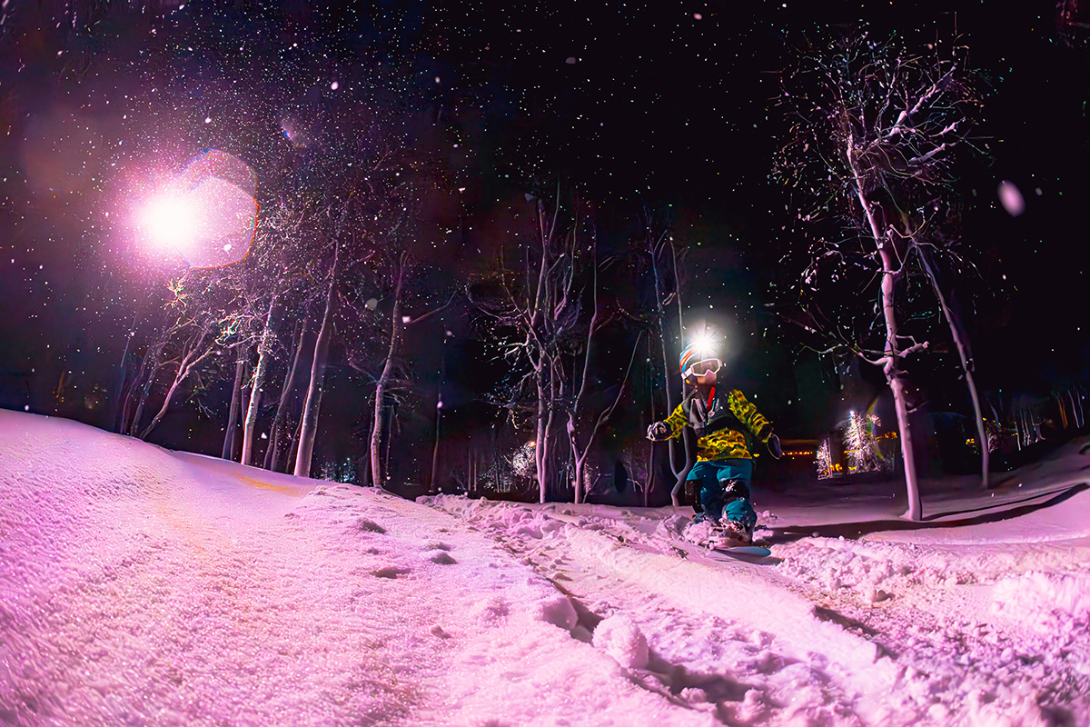 Night skiing in the adventure forest © Chris Baldry / Norway's Best Night skiing in the adventure forest © Chris Baldry / Norway's Best