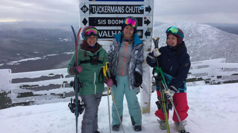 Kat, Emily and Victoria in Jay Peak Kat, Emily and Victoria in Jay Peak