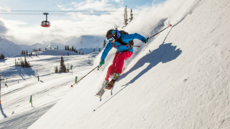 Steep slopes next to gentle green runs in Whistler © Mitch Winton Photography